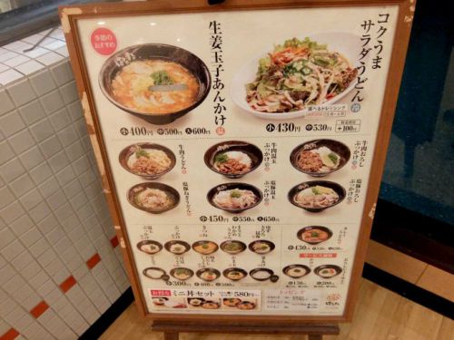 「はなまるうどん」濃厚豆乳坦々うどん 親子丼