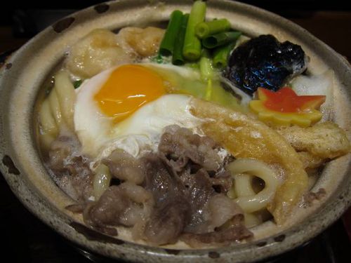 うどん棒 大阪店　＠　オリーブ牛の鍋焼きうどん　 （２０１８年１２月限定）