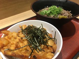 麺屋のミニかき揚げ丼と冷しかけ蕎麦のセット