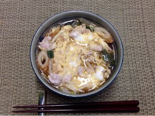 今日の夕食、他人南蛮うどん