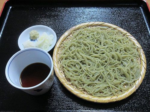 今日の昼そば(抹茶切り)